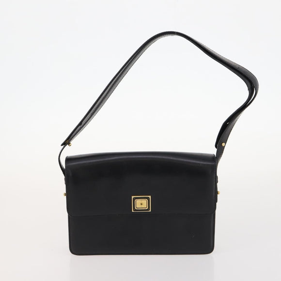 GUCCI GG Crystal Hand Bag Leather 4 Set Beige Black Auth 168824
