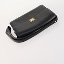 GUCCI GG Crystal Hand Bag Leather 4 Set Beige Black Auth 168824-14