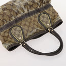 GUCCI GG Crystal Hand Bag Leather 4 Set Beige Black Auth 168824-20