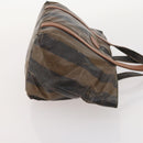 FENDI Zucchino Canvas Pekan Handtasche 4er Set Braun Schwarz Auth 168826-10