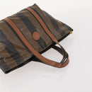 FENDI Zucchino Canvas Pekan Handtasche 4er Set Braun Schwarz Auth 168826-11