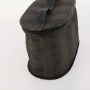 FENDI Zucchino Canvas Pekan Handtasche 4er Set Braun Schwarz Auth 168826-16
