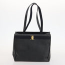 Salvatore Ferragamo Shopper Tas Leer 2 Set Zwart Auth 168827-13
