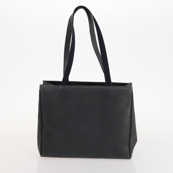 Salvatore Ferragamo Shopper Tas Leer 2 Set Zwart Auth 168827