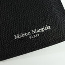 Maison Margiela Card Case Leather Black Silver Auth 168834M-12