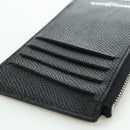 Maison Margiela Card Case Leather Black Silver Auth 168834M-13