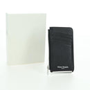 Maison Margiela Card Case Leather Black Silver Auth 168834M-18