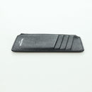 Maison Margiela Card Case Leather Black Silver Auth 168834M-5