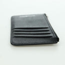 Maison Margiela Card Case Leather Black Silver Auth 168834M-6