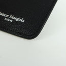 Maison Margiela Card Case Leather Black Silver Auth 168834M-9