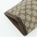 GUCCI GG Supreme Web Sherry Line Clutch Bag PVC Beige 41 014 2125 28 Auth 168839-15