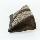 GUCCI GG Supreme Web Sherry Line Clutch Bag PVC Beige 41 014 2125 28 Auth 168839-3