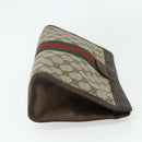 GUCCI GG Supreme Web Sherry Line Clutch Bag PVC Beige 41 014 2125 28 Auth 168839-4