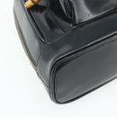GUCCI Bamboo Shoulder Bag Patent Leather Black Gold 003 2113 0127 Auth 168840-15