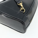 GUCCI Bamboo Shoulder Bag Patent Leather Black Gold 003 2113 0127 Auth 168840-16