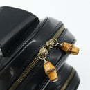 GUCCI Bamboo Shoulder Bag Patent Leather Black Gold 003 2113 0127 Auth 168840-17
