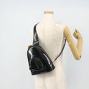 GUCCI Bamboo Shoulder Bag Patent Leather Black Gold 003 2113 0127 Auth 168840-23