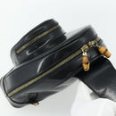 GUCCI Bamboo Shoulder Bag Patent Leather Black Gold 003 2113 0127 Auth 168840-6