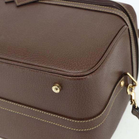 GUCCI Bamboo Hand Bag Leather 2way Brown Gold 013 2122 2491 Auth 168841