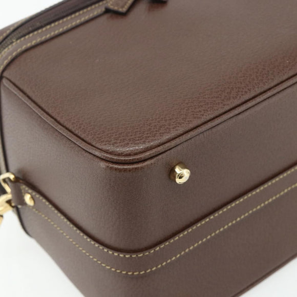 GUCCI Bamboo Hand Bag Leather 2way Brown Gold 013 2122 2491 Auth 168841