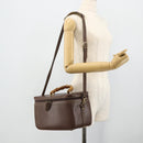 GUCCI Bamboo Hand Bag Leather 2way Brown Gold 013 2122 2491 Auth 168841-27