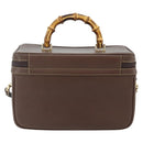 GUCCI Bamboo Hand Bag Leather 2way Brown Gold 013 2122 2491 Auth 168841-2