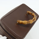 GUCCI Bamboo Hand Bag Leather 2way Brown Gold 013 2122 2491 Auth 168841-6