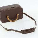 GUCCI Bamboo Hand Bag Leather 2way Brown Gold 013 2122 2491 Auth 168841-9