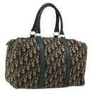 Christian Dior Trotter Canvas Hand Bag Navy Silver Auth 168844-1