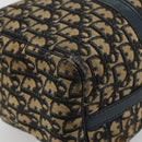 Christian Dior Trotter Canvas Hand Bag Navy Silver Auth 168844-11