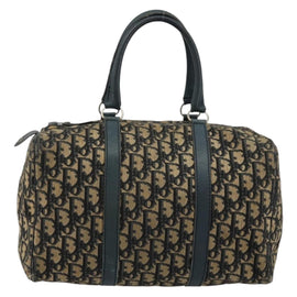 Christian Dior Trotter Canvas Hand Bag Navy Silver Auth 168844 - 0