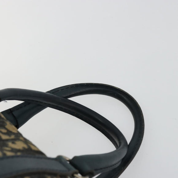 Christian Dior Trotter Canvas Hand Bag Navy Silver Auth 168844