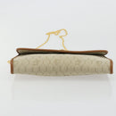 Christian Dior Honeycomb Canvas Shoulder Bag Beige Gold Auth 168850-5