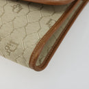 Christian Dior Honeycomb Canvas Shoulder Bag Beige Gold Auth 168850-16