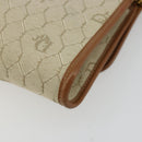 Christian Dior Honeycomb Canvas Shoulder Bag Beige Gold Auth 168850-19