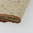 Christian Dior Honeycomb Canvas Shoulder Bag Beige Gold Auth 168850-20