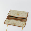 Christian Dior Honeycomb Canvas Shoulder Bag Beige Gold Auth 168850-22