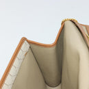 Christian Dior Honeycomb Canvas Shoulder Bag Beige Gold Auth 168850-26