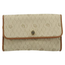 Christian Dior Honeycomb Canvas Shoulder Bag Beige Gold Auth 168850-13