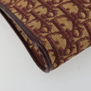 Christian Dior Trotter Canvas Shoulder Bag Red Gold Auth 168852-11