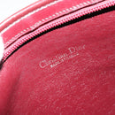Christian Dior Trotter Canvas Shoulder Bag Red Gold Auth 168852-16