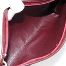 Christian Dior Trotter Canvas Shoulder Bag Red Gold Auth 168852-17