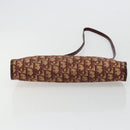 Christian Dior Trotter Canvas Shoulder Bag Red Gold Auth 168852-9