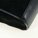 GUCCI Bamboo Hand Bag Leather 2way Black Gold 007 2214 0238 Auth 168853A-17