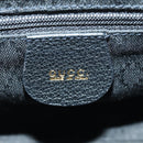 GUCCI Bamboo Hand Bag Leather 2way Black Gold 007 2214 0238 Auth 168853A-19