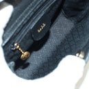 GUCCI Bamboo Hand Bag Leather 2way Black Gold 007 2214 0238 Auth 168853A-11