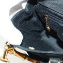 GUCCI Bamboo Hand Bag Leather 2way Black Gold 007 2214 0238 Auth 168853A-21