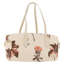 PRADA Hand Bag Nylon Beige Gold Auth 168855A-1