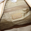 PRADA Hand Bag Nylon Beige Gold Auth 168855A-19