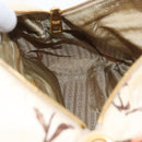 PRADA Hand Bag Nylon Beige Gold Auth 168855A-20